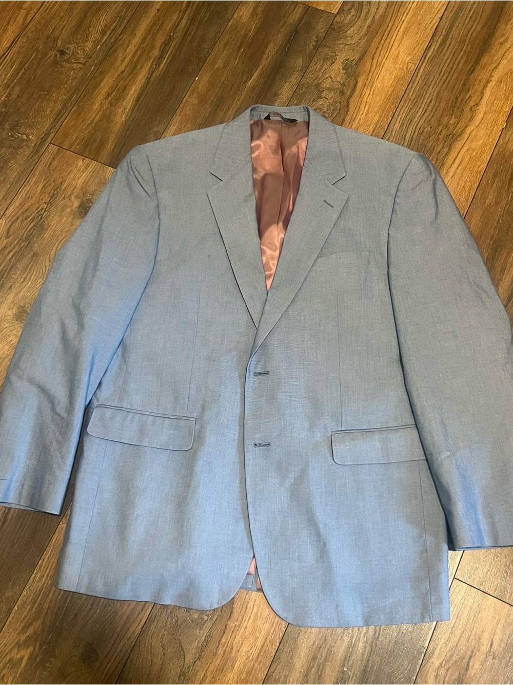 Alan Flusser Classic Light Blue Men's Blazer 44R